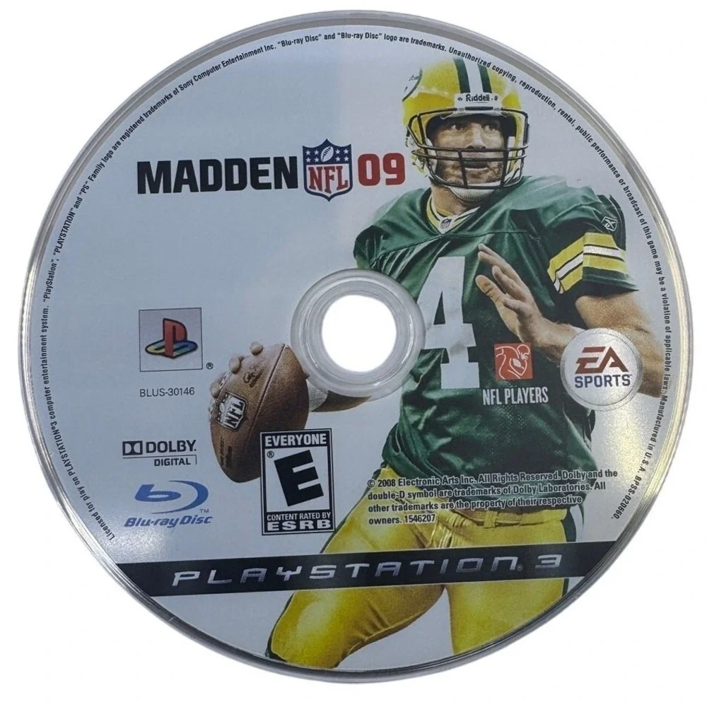 Madden NFL 09‎ PS3 Game Disc Only – EA Sports Football Sony PlayStation 3